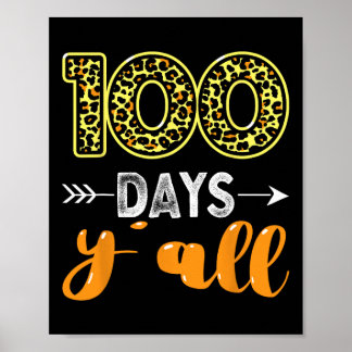 100 Tage pro Lehrer oder Student 100. Tag des Unte Poster