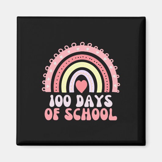 100 Tage Regenbogen am 100. Schultag 100 Magnet (Vorne)