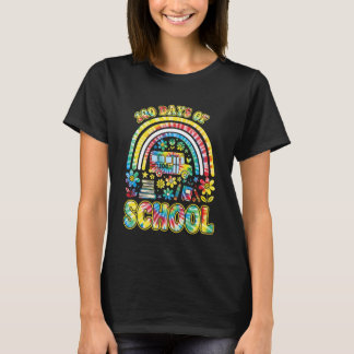 100 Tage Regenbogen-Tie-Dye-Bus-Lehrer-Stu T-Shirt