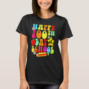 100 Tage Retro Groovy Happy 100. Schultag T-Shirt