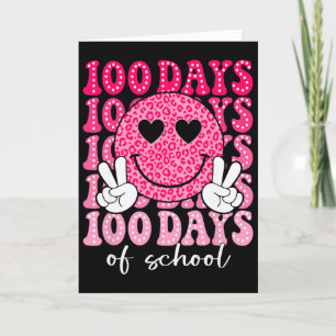 100 Tage Retro-Lächeln 100. Tag Schule Te Karte