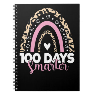 100 Tage Samrter Happy 100. Tag der Schule Regenbo Notizblock
