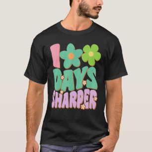 100 Tage schärfer 100. Schultag Blumenlehrer T-Shirt