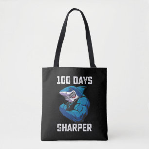 100 Tage schärferer Hai 100. Schultag Turnhalle Tasche