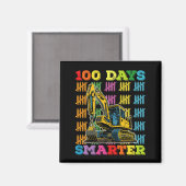 100 Tage schlauer Bagger 100. Schultag Magnet (Vorderseite/Rückseite)