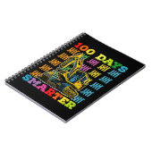 100 Tage schlauer Bagger 100. Schultag Notizblock (Linke Seite)