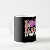 100 Tage schlauer Disco-Ball am 100. Schultag Kaffeetasse (Vorderseite Links)