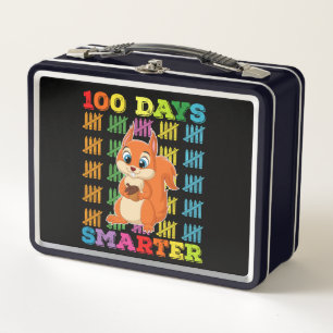 100 Tage schlauer Eichhörnchen 100. Schultag Metall Brotdose