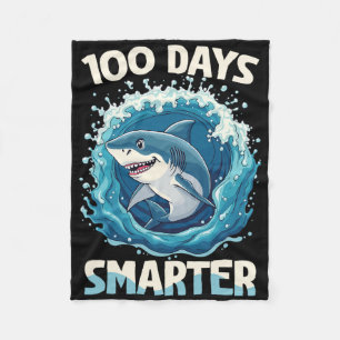 100 Tage Schlauer Hai 100. Schultag B Fleecedecke