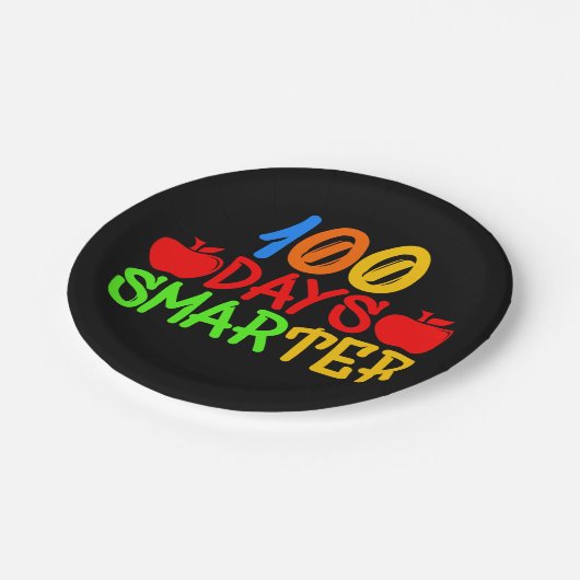 100 Tage schlauer Pappteller (Schrägansicht)