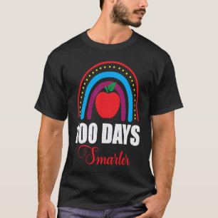 100 Tage schlauer Regenbogen Kinder Lehrer Glückli T-Shirt