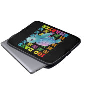 100 Tage schlauer Schildkröte 100. Schultag Laptopschutzhülle (Vorne Knopf)