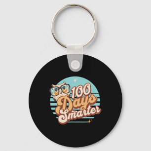 100 Tage Schlauer Schüssel Retro Lehrer Kinder 100 Schlüsselanhänger