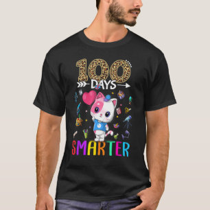 100 Tage schlauer Süße Katzenmädchen Frohen 100. T T-Shirt