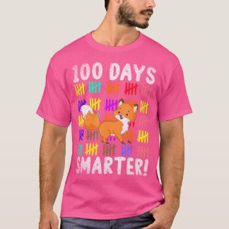 100 Tage schlauer Süßes Tier Fuchs 100 Tage Schule T-Shirt