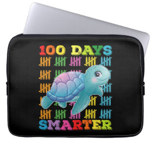 100 Tage schlauer Turtle 100. Schultag Laptopschutzhülle