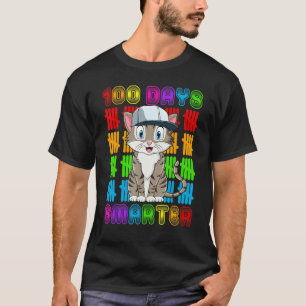 100 Tage schlauere Katze Kätzchen 100 Tage Schule T-Shirt