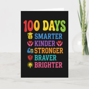 100 Tage schlauere Kinder mutiger strahlendere Sch Karte