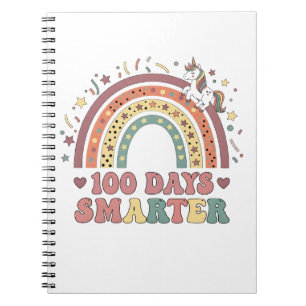 100 Tage schlauere Mädchen Einhorn 100. Schultag Notizblock