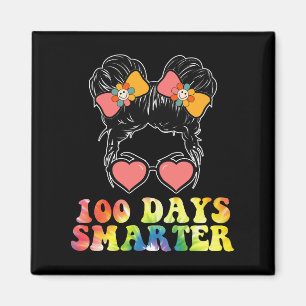 100 Tage schlauere Mädchen unordentlicher Dutt Sch Magnet