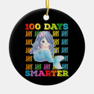 100 Tage schlauere Meerjungfrau 100. Schultag Keramik Ornament