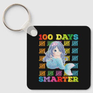 100 Tage schlauere Meerjungfrau 100. Tag der Schul Schlüsselanhänger