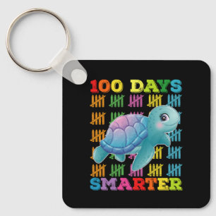 100 Tage schlauerer Turtle 100. Schultag Schlüsselanhänger