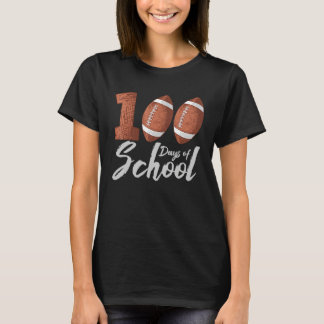 100 Tage School Sports Ball Lineman American Fo T-Shirt