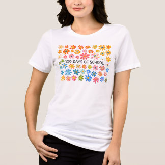 100-Tage-Schul-Blumen-Shirt Tri-Blend Shirt