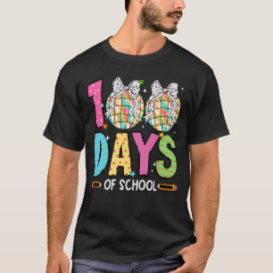 100 Tage Schul-Diskokugel Coquette-Bogen Mädchen K T-Shirt