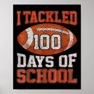 100 Tage Schul Fußball 100 Tage für Jungen Kind Poster