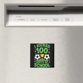 100-Tage-Schul-Fußball-Illustration Magnet (In Situ (Geschirrspüler))