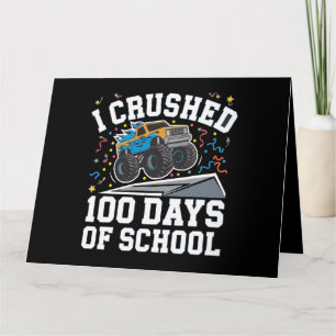 100-Tage-Schul-Monstertruck 100. Tag Schule Karte