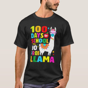 100 Tage Schul-Shirt Kein Probllama Lama Gesicht M T-Shirt