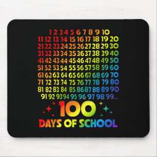 100-Tage-Schul-Shirts Lehrer Kinder Mathe Zahl Mousepad