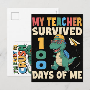 100-Tage-Schul-T-Shirt-Design Spaß für Kinder und Feiertagspostkarte