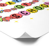 100 Tage Schularmband 100. Tag Mädchen Kinder Poster (Ecke)