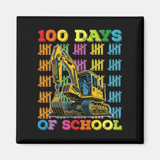100 Tage Schulausgrabungslehrer Magnet (Vorne)