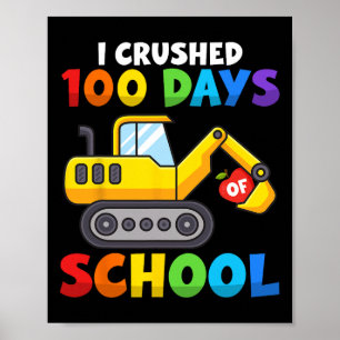 100 Tage Schulausgrabungsthema für Kinder, die abe Poster