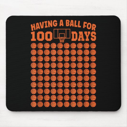 100 Tage Schulbasketball 100 Tage für Jungen Mousepad (Vorne)