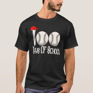 100 Tage Schulbekleidung 100. Tag Baseball-Lehrer T-Shirt