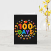 100 Tage Schuldesign frohe 100. Tag der Karte (Gelbe Blume)