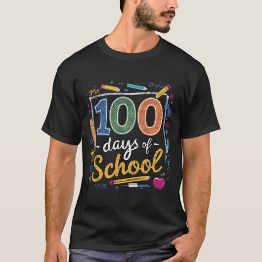 100 Tage Schuldesign für T - Shirt (Vorderseite)