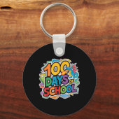 100 Tage Schuldrachenthema Kinder Lehrer Outfi Schlüsselanhänger (Vorderseite)