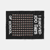 100 Tage Schule 100 Pinguine Design Fleecedecke (Vorderseite (Horizontal))