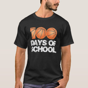 100 Tage Schule 100. Tag Basketball-Lehrer Ki T-Shirt