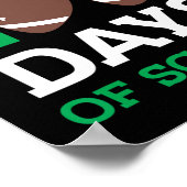 100 Tage Schule 100. Tag Fußball Schüler Poster (Ecke)