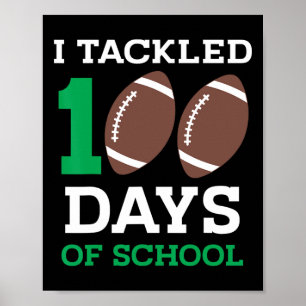 100 Tage Schule 100. Tag Fußball Schüler Poster