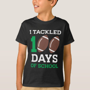 100 Tage Schule 100. Tag Fußball Schüler T-Shirt