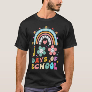 100 Tage Schule 100. Tag Regenbogen Lehrer Kinder T-Shirt